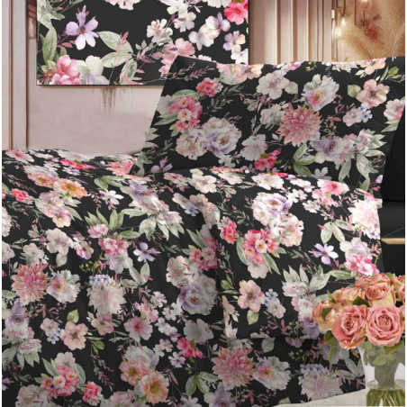 Parure Copriumino Matrimoniale 'Valery Nero'