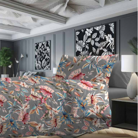 COMPLETO LETTO 2P EVANDEDER GRIGIO 2051
